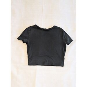 Wild Fable Teen‎ Cropped Black T Shirt